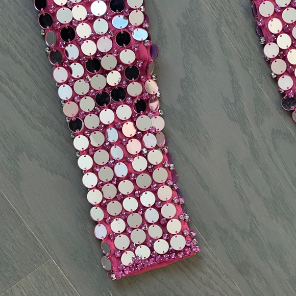 RETROFETE Rialta Candy Pink Sequin Long Sleeve Maxi Dress - XXS - with tags - Picture 9 of 14